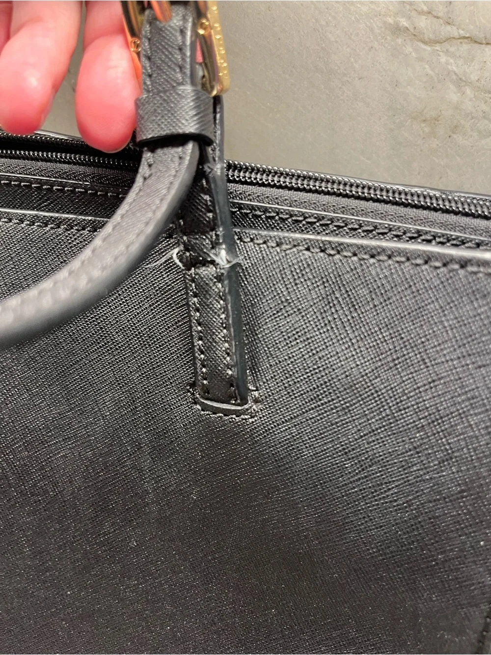 Tory Burch Black Logo-Print Interior Shoulder Bag